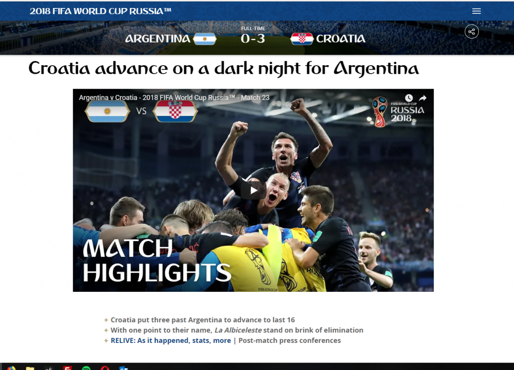 perihirvi: Tottakai Kroatia voitti Argentiinan